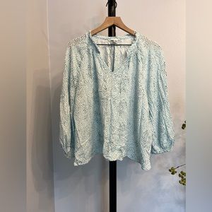 Caslon Blue Floral Blouse
